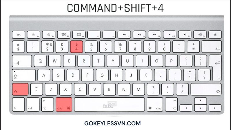 Command + Shift + 4